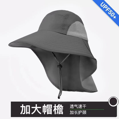 Summer sun protection tea picking hat sun hat big brim men's outdoor fishing hat travel Hat sun protection hat - image 1