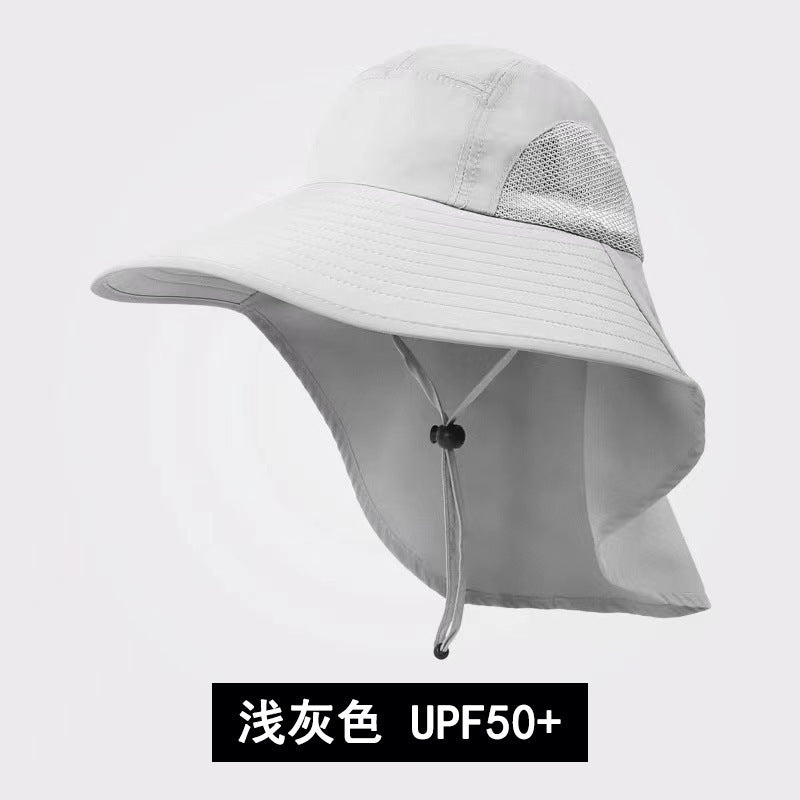 Summer sun protection tea picking hat sun hat big brim men's outdoor fishing hat travel Hat sun protection hat - image 2