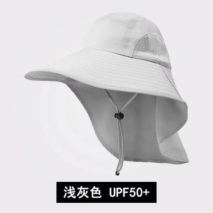 Summer sun protection tea picking hat sun hat big brim men's outdoor fishing hat travel Hat sun protection hat - image 2