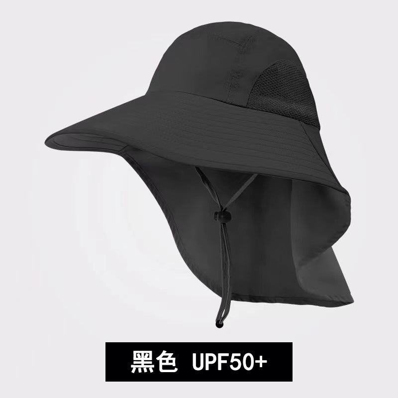 Summer sun protection tea picking hat sun hat big brim men's outdoor fishing hat travel Hat sun protection hat - image 4