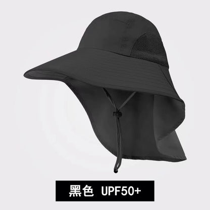 Summer sun protection tea picking hat sun hat big brim men's outdoor fishing hat travel Hat sun protection hat - image 4