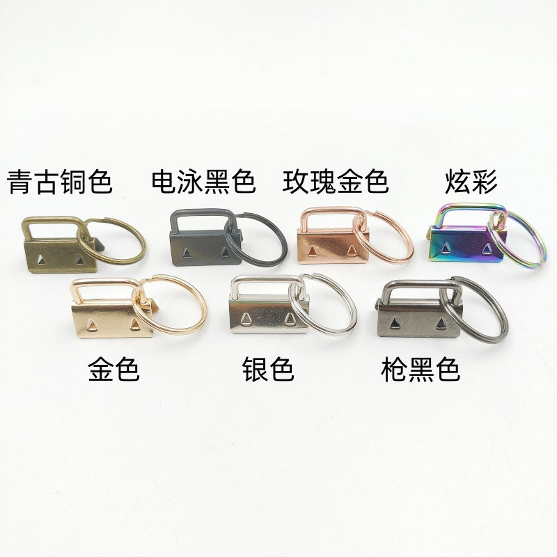 Key Ring luggage metal ribbon tail clip 25mm hardware rope connection horse buckle hanging clip belt color clip - image 2