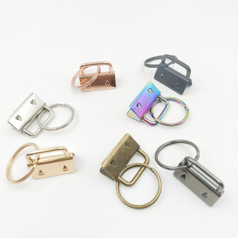 Key Ring luggage metal ribbon tail clip 25mm hardware rope connection horse buckle hanging clip belt color clip - image 4