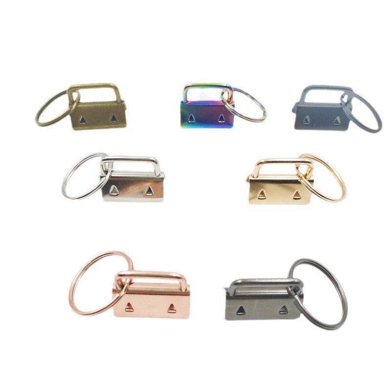 Key Ring luggage metal ribbon tail clip 25mm hardware rope connection horse buckle hanging clip belt color clip - image 5