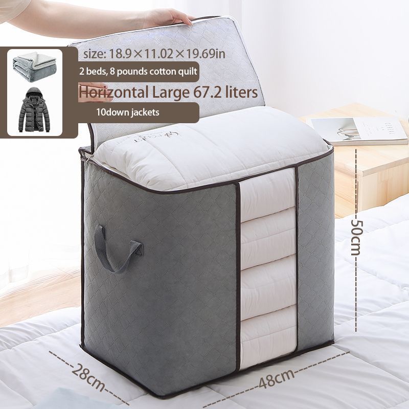 Factory Direct Sales Extra-Large Quilt Storage Bag, Thickened Non-Woven Fabric Clothing and Quilt Organizing Packing Bag, Household Storage Bag - image 1