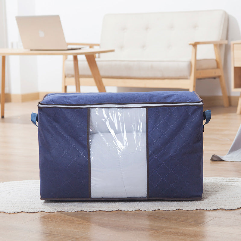 Factory Direct Sales Extra-Large Quilt Storage Bag, Thickened Non-Woven Fabric Clothing and Quilt Organizing Packing Bag, Household Storage Bag - image 4