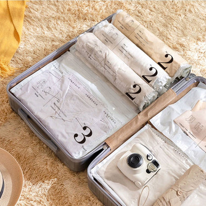 Air-free hand roll vacuum compression bag luggage special clothing travel storage down jacket air clothes bag - image 1