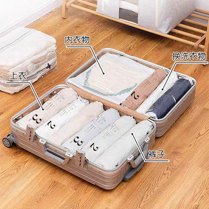 Air-free hand roll vacuum compression bag luggage special clothing travel storage down jacket air clothes bag - image 3