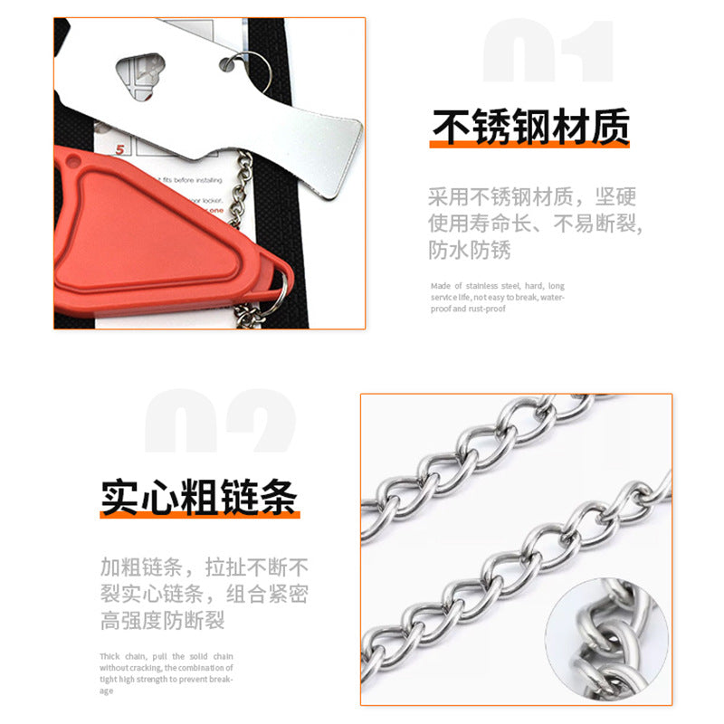 Portable Door Stopper for Home Safety, Travel Lock, Single-Use and Dual-Use Portable Door Latch Lock - image 3