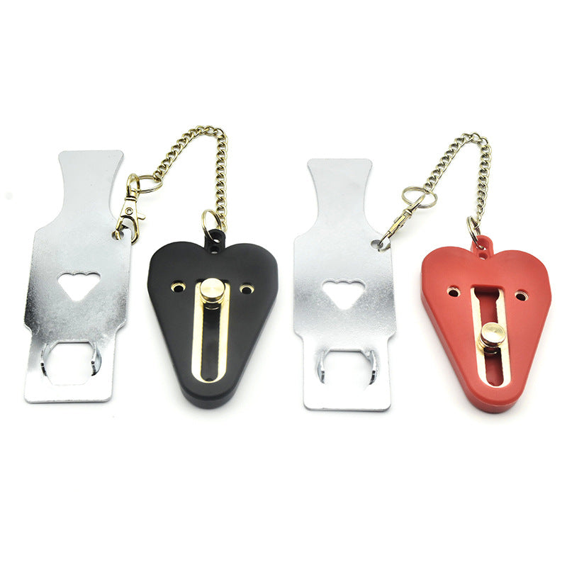Portable Door Stopper for Home Safety, Travel Lock, Single-Use and Dual-Use Portable Door Latch Lock - image 5
