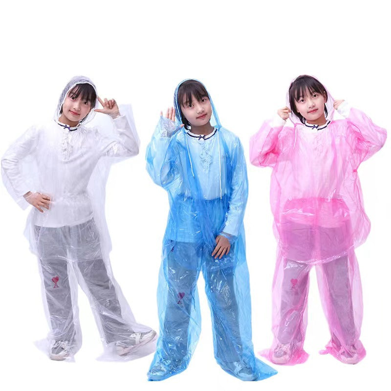 Disposable Raincoat and Rain Pants Thickeneded Full Body Protective Split Rafting Suit Long Men and Women Adult Travel Poncho - image 5