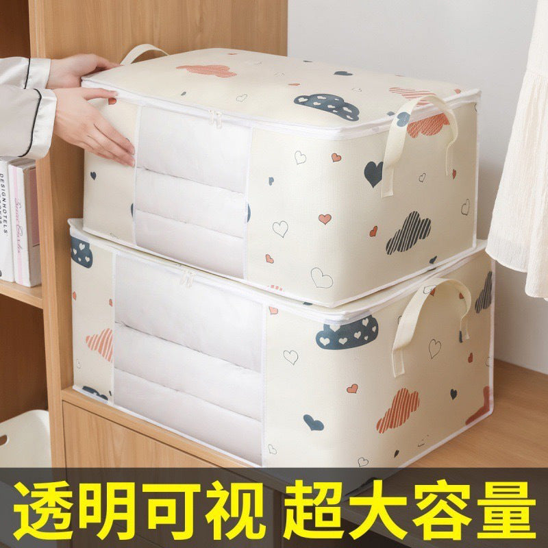 Quilt Cosmetics Bag Non-Woven Multi-Purpose Large-Capacity Clothing Packing Bag Organizer Bag Cosmetics Bag Moving Packing Bag - image 2