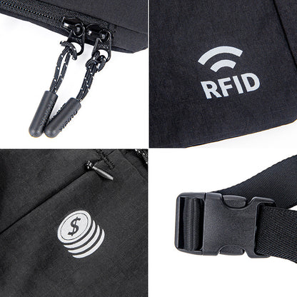 Weiqiang new cross-border travel RFID anti-theft waist bag outdoor sports running waterproof nylon close-fitting lightweight - image 4