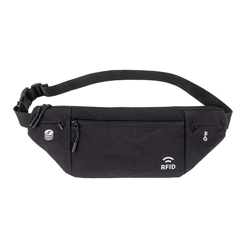 Weiqiang new cross-border travel RFID anti-theft waist bag outdoor sports running waterproof nylon close-fitting lightweight - image 5