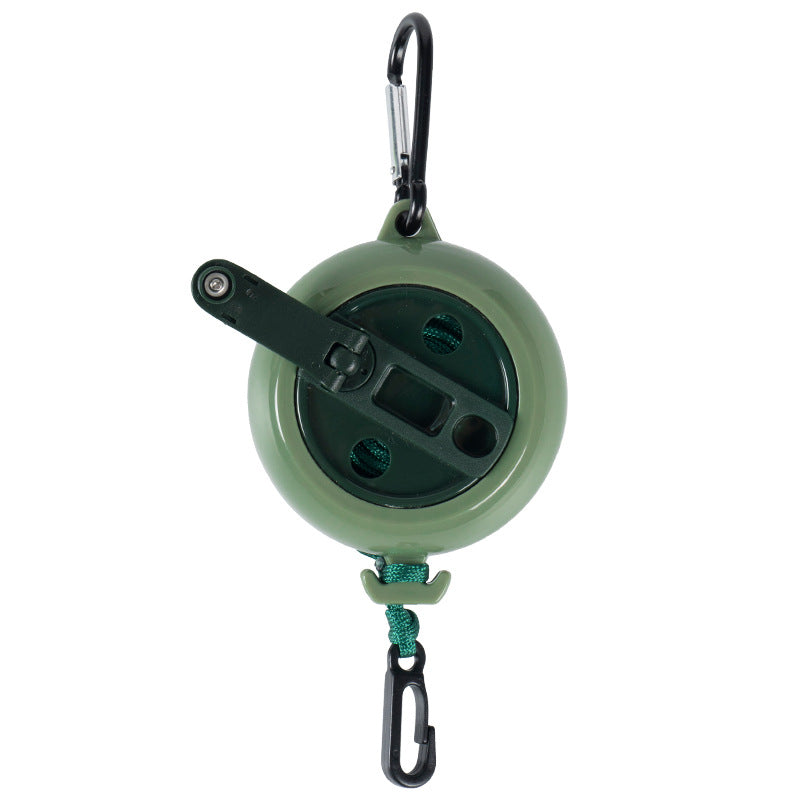 Outdoor Portable Hand-cranked Clothesline Travel Travel Hotel Non-slip Windproof Retractable Non-perforated Invisible Clothesline - image 5