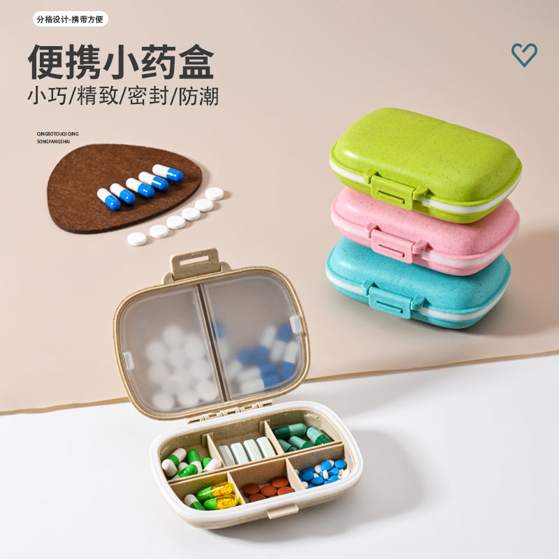 Amazon portable 8-grid sealed medicine box dustproof moisture-proof medicine storage 7 days a week medicine packing box wholesale - image 1