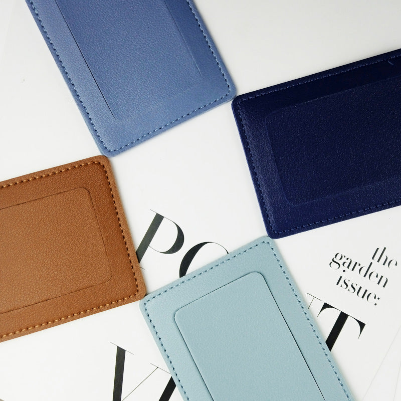 Cross-border Thickened PU Leather boarding pass Horizontal and Vertical Flip Cover with Bag Complimentary Interior Signature Paper Leather Luggage Tag - image 2