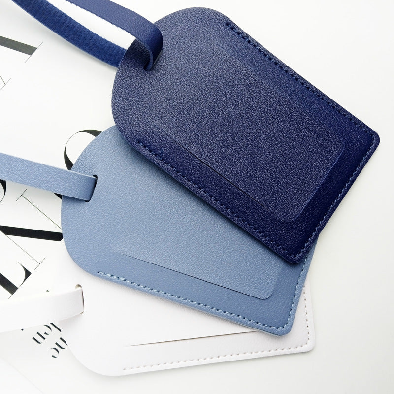 Cross-border Thickened PU Leather boarding pass Horizontal and Vertical Flip Cover with Bag Complimentary Interior Signature Paper Leather Luggage Tag - image 4