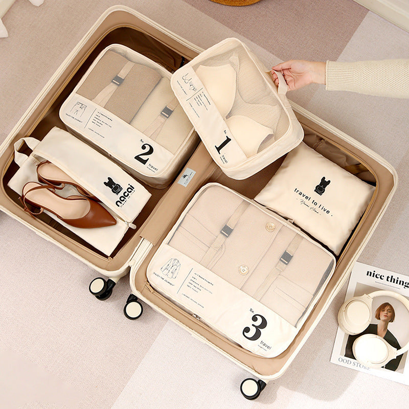 new travel storage bag travel luggage clothing shoes organizing storage bag suit waterproof seven-piece set - image 1