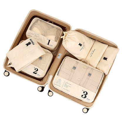 new travel storage bag travel luggage clothing shoes organizing storage bag suit waterproof seven-piece set - image 5