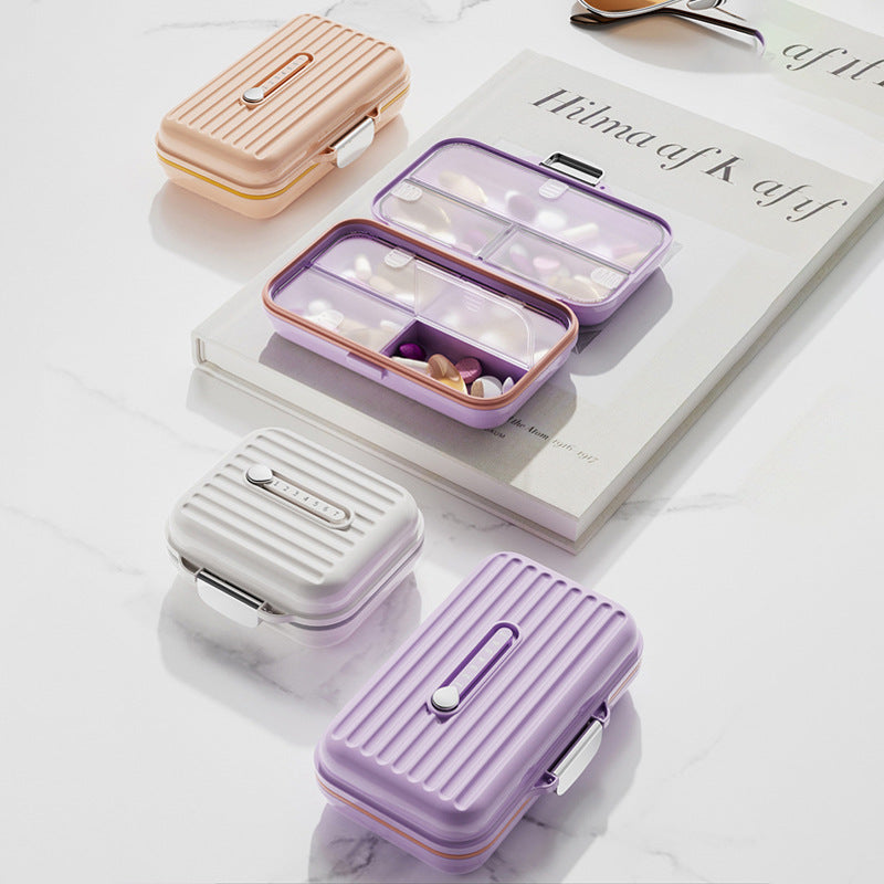 Medicine box portable three meals a day outdoor travel carry-on sealed dark medicine sub-packaging storage box seven days a week - image 2