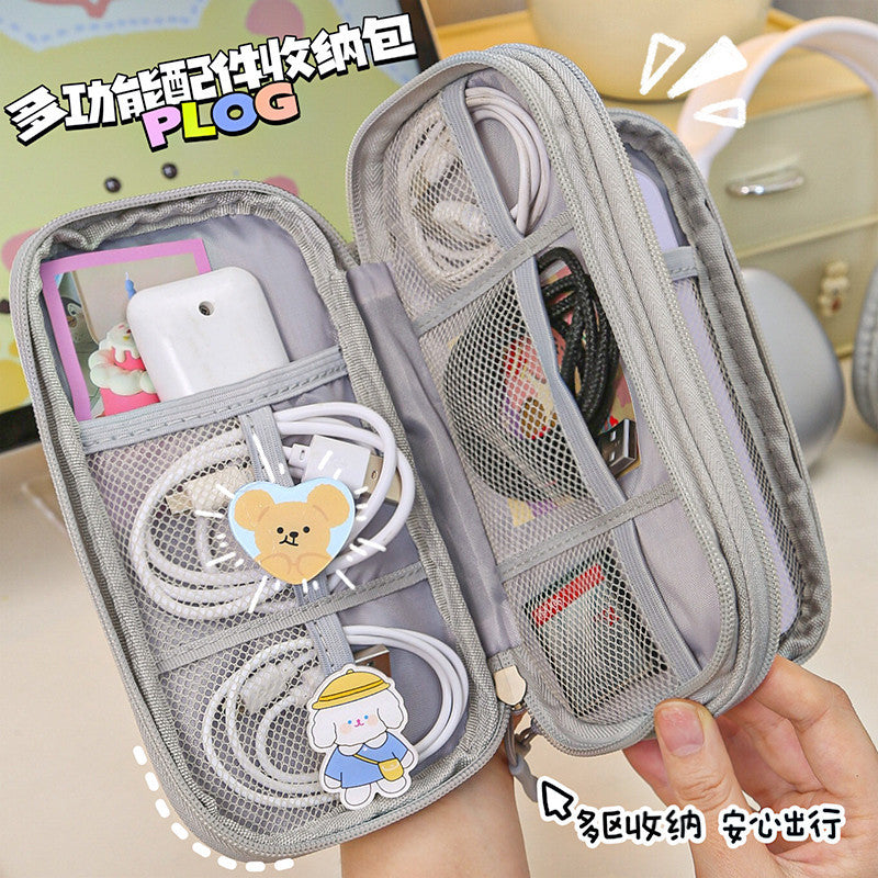 TikTok Explosive Travel Storage Bag Multi-layer Large Capacity Multi-function Data Cable Charging Treasure Outdoor Storage Bag Wholesale - image 1