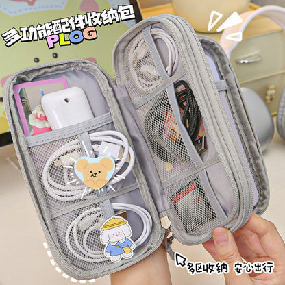 TikTok Explosive Travel Storage Bag Multi-layer Large Capacity Multi-function Data Cable Charging Treasure Outdoor Storage Bag Wholesale - image 1
