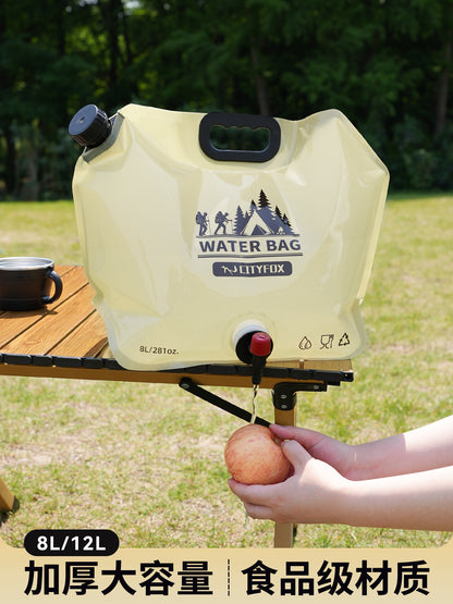 Outdoor Water Storage Bag 8L with Faucet Valve Travel Camping Style Food Grade Large Capacity Portable Foldableing Plastic Water Bag - image 1