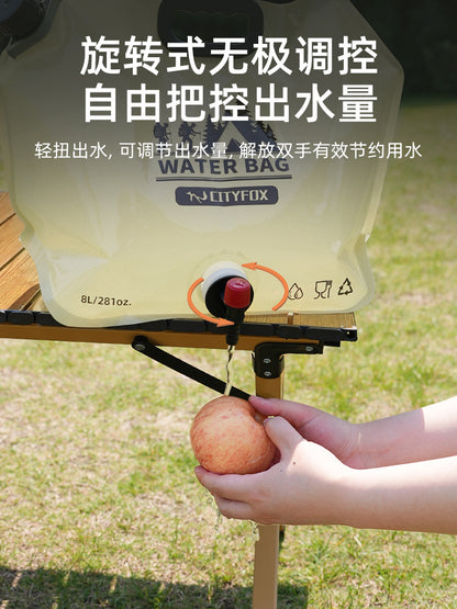 Outdoor Water Storage Bag 8L with Faucet Valve Travel Camping Style Food Grade Large Capacity Portable Foldableing Plastic Water Bag - image 3