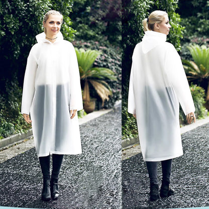EVA Transparent Raincoat Non-Disposable Raincoat Travel Outdoor Water Drifting Raincoat Portable Thickened One-piece Fashion - image 3