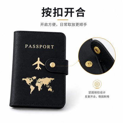 Cross-Border Popular Rfid Passport Holder Protective Leather Case Portable Multi-Functional Multi-Card Slot Pu Leather Anti-Theft Anti-Scratch Card Holder - image 3