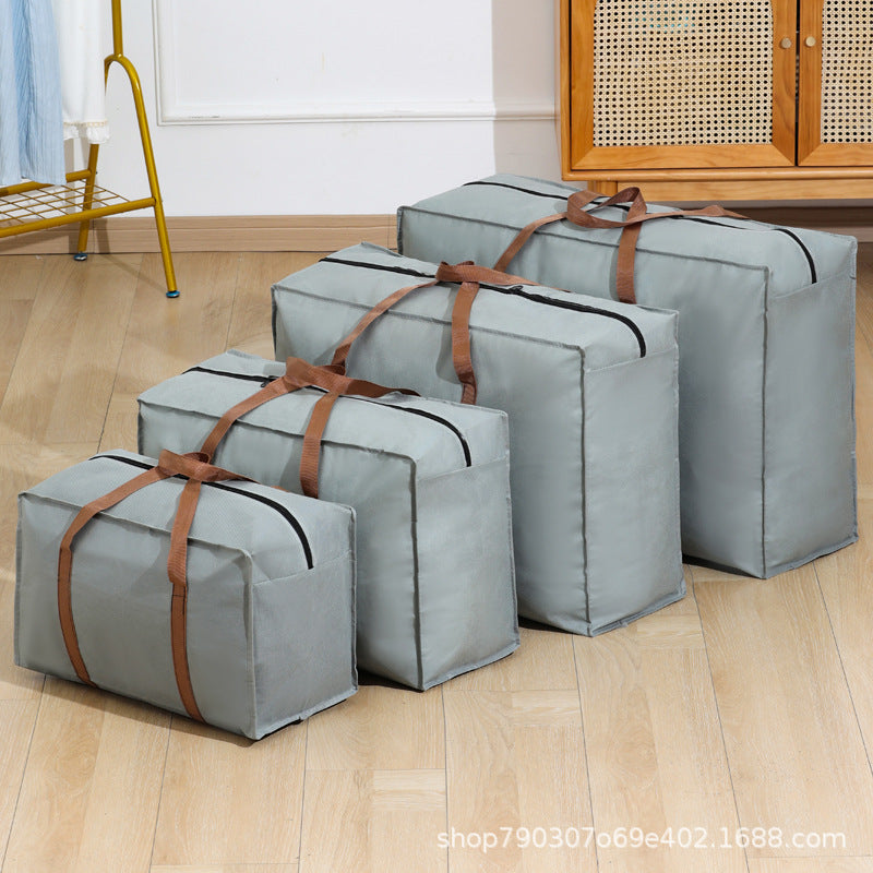 Simple outdoor travel storage bag solid color non-woven handbag multi-purpose travel bag moving bag factory - image 2