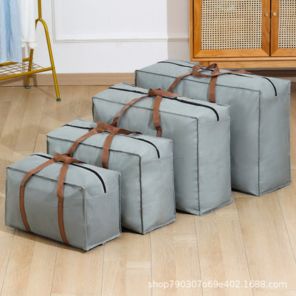 Simple outdoor travel storage bag solid color non-woven handbag multi-purpose travel bag moving bag factory - image 2