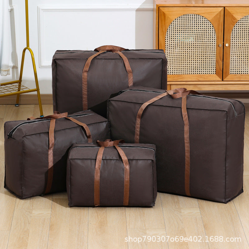 Simple outdoor travel storage bag solid color non-woven handbag multi-purpose travel bag moving bag factory - image 4