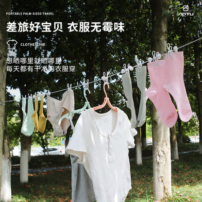 Travel Clothesline Hotel Portable Clothes Hanging Artifact Outdoor Windproof Dormitory Balcony Indoor Clothesline Punch-free - image 2