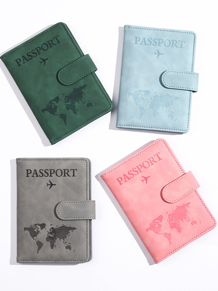 pu leather passbook bag amazon cross-border rfid multi-card multi-function passport identification set passbook set - image 3