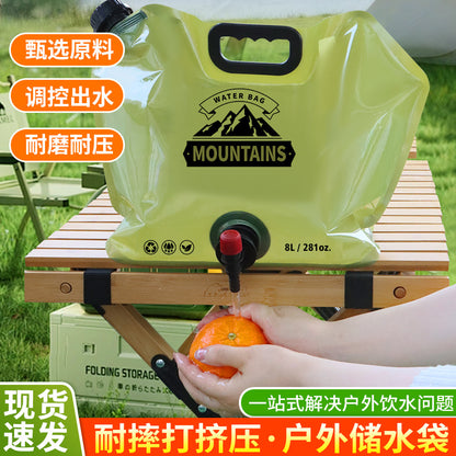 Outdoor Water Bag Portable Folding Drinking Bucket Camping Travel Water Storage Bag Mountain Climbing Water Storage Bag Large Capacity Soft Thickened - image 2