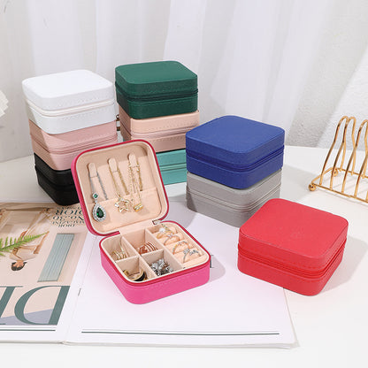 Source Factory In-Stock Cross-Border Portable Travel Jewelry Storage Box Dust-Proof Ring Box Multi-Functional Jewelry Box - image 1