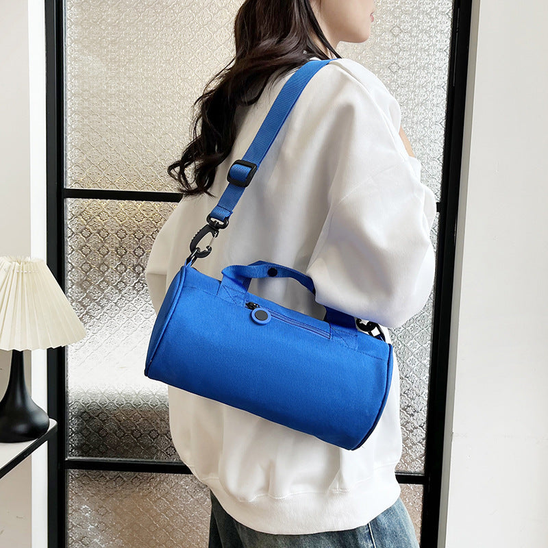 New Cylinder Sports Travel Bag Waterproof Oxford Cloth Large Capacity Portable Crossbody Travel Bag Fashion Casual Portable - image 2