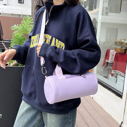 New Cylinder Sports Travel Bag Waterproof Oxford Cloth Large Capacity Portable Crossbody Travel Bag Fashion Casual Portable - image 4
