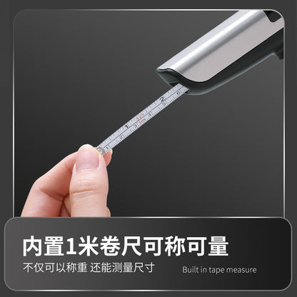 Foreign trade special stainless steel electronic luggage scale 50KG with horizontal bubble tape measure multi-purpose portable electronic hanging scale - image 2