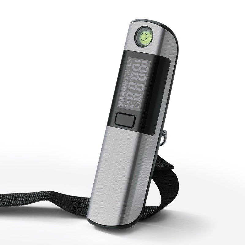 Foreign trade special stainless steel electronic luggage scale 50KG with horizontal bubble tape measure multi-purpose portable electronic hanging scale - image 5