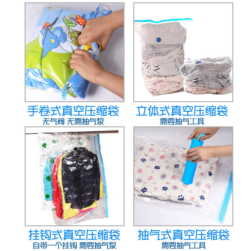 Vacuum Compression Bag Quilt Storage Bag Clothes Quilt Travel Single Layer Packaging Exhaust Type Factory in stock - image 4