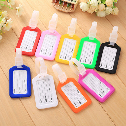 Travel Plastic Luggage Tag Suitcase Tag Baggage Check-In Identification Tag Card Holder Boarding Tag Anti-Loss Lanyard - image 1