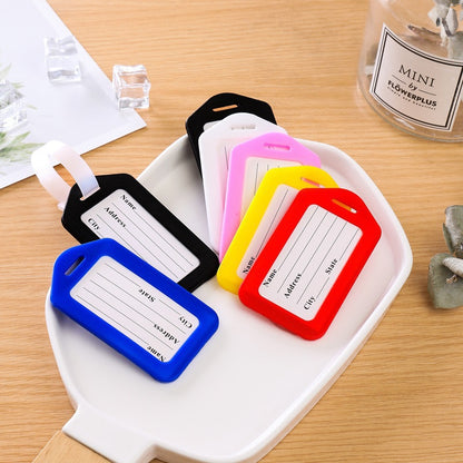 Travel Plastic Luggage Tag Suitcase Tag Baggage Check-In Identification Tag Card Holder Boarding Tag Anti-Loss Lanyard - image 2