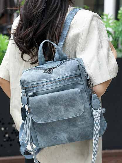 Backpack New Style Fashionable Large Capacity Schoolbag Travel Simple High-Level College Student Women's Backpack Shoulder Bag - image 1