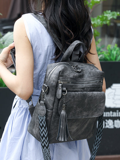 Backpack New Style Fashionable Large Capacity Schoolbag Travel Simple High-Level College Student Women's Backpack Shoulder Bag - image 4