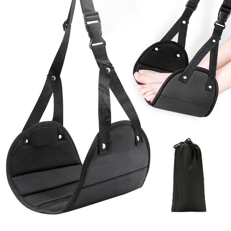 Cross-border Aircraft Foot Rest Hammock Travel Foot Rest Artifact High-speed Rail Office Lunch Break Comfortable Hanging Foot Belt Travel Portable - image 1