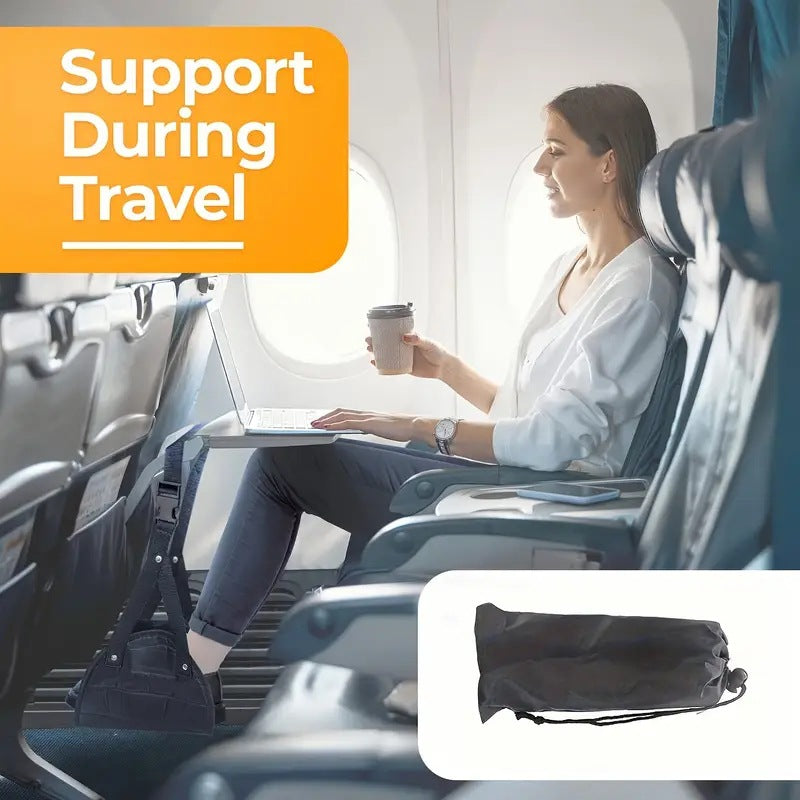 Cross-border Aircraft Foot Rest Hammock Travel Foot Rest Artifact High-speed Rail Office Lunch Break Comfortable Hanging Foot Belt Travel Portable - image 3