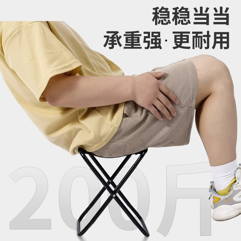 Outdoor Folding Chair, Wrought Iron, Portable for Fishing, Military Training, Travel, Camping, Sturdy and Ultra-Light Combat Preparation Bench - image 4